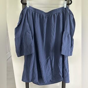 Lily Pulitzer Sanilla Off the Shoulder navy dress